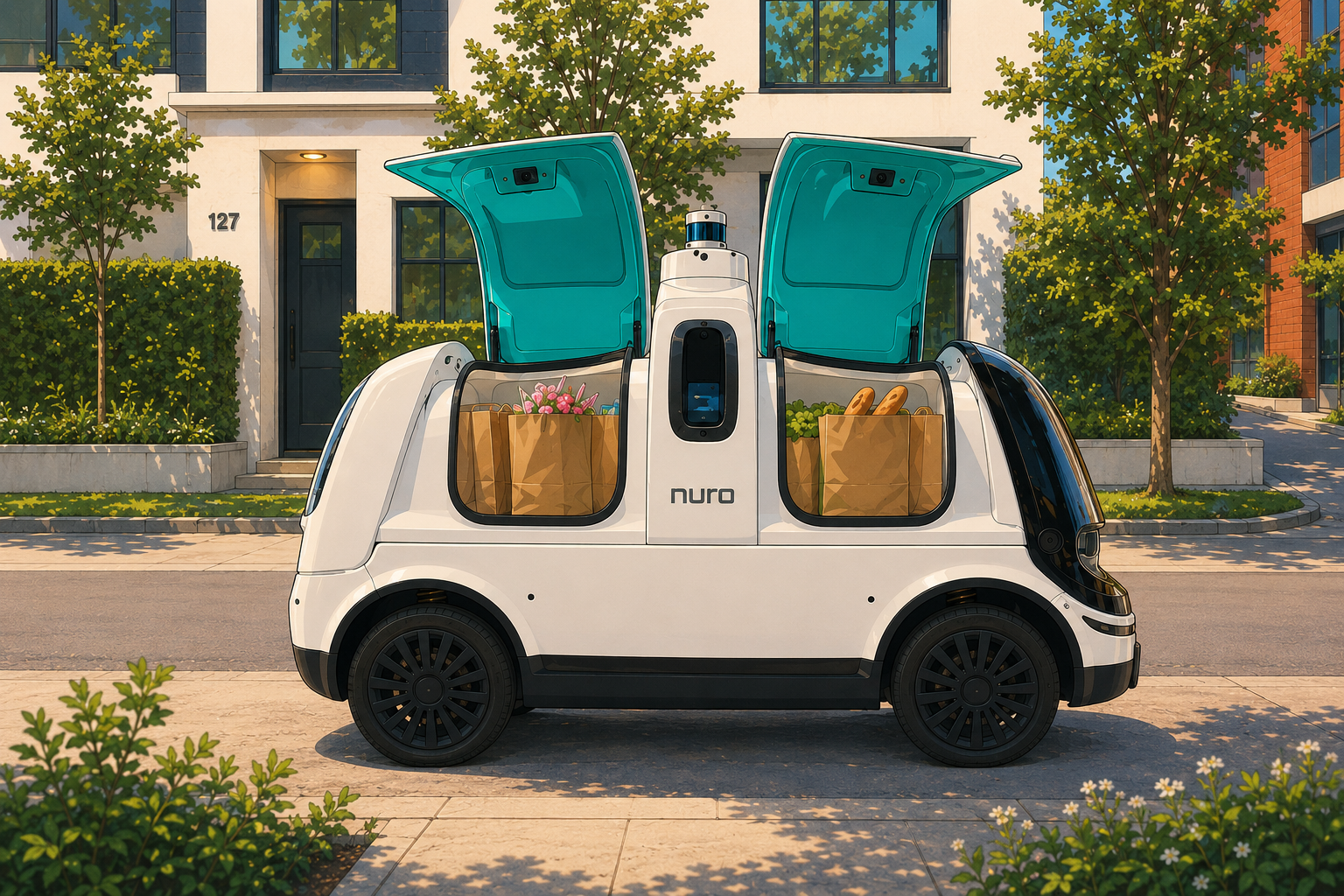 Nuro autonomous vehicle behavior evaluation scene
