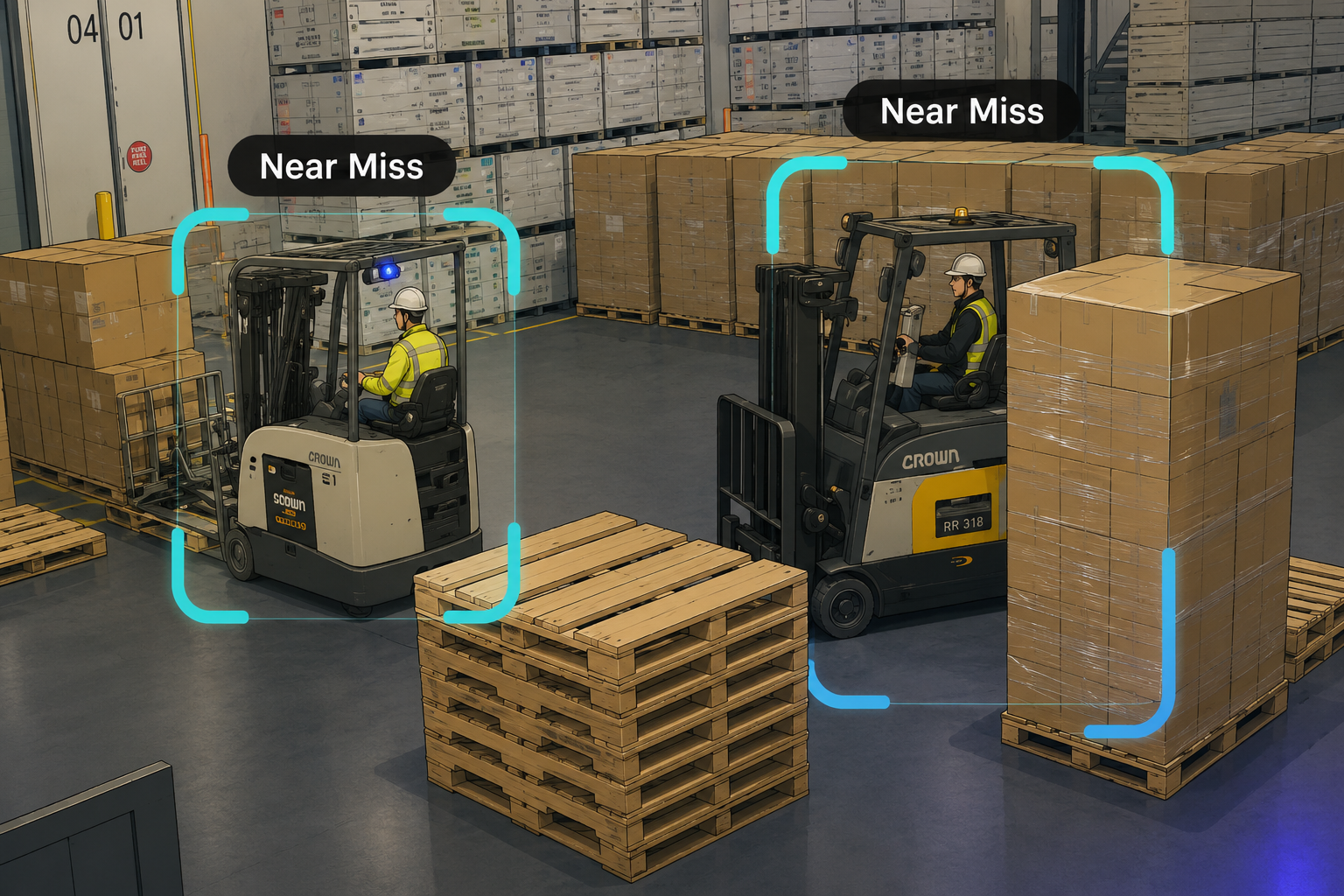 Voxel industrial-safety perception with forklift detection